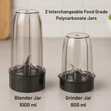 Glen Nutri Blender Mixer Ultra Tuff 900 Watt, with 2 Unbreakable Jars, Thermal Overload Protector, Dual Blade Technology Grinder for Kitchen, Protein Shakes, Smoothie Maker - SA-4048UT