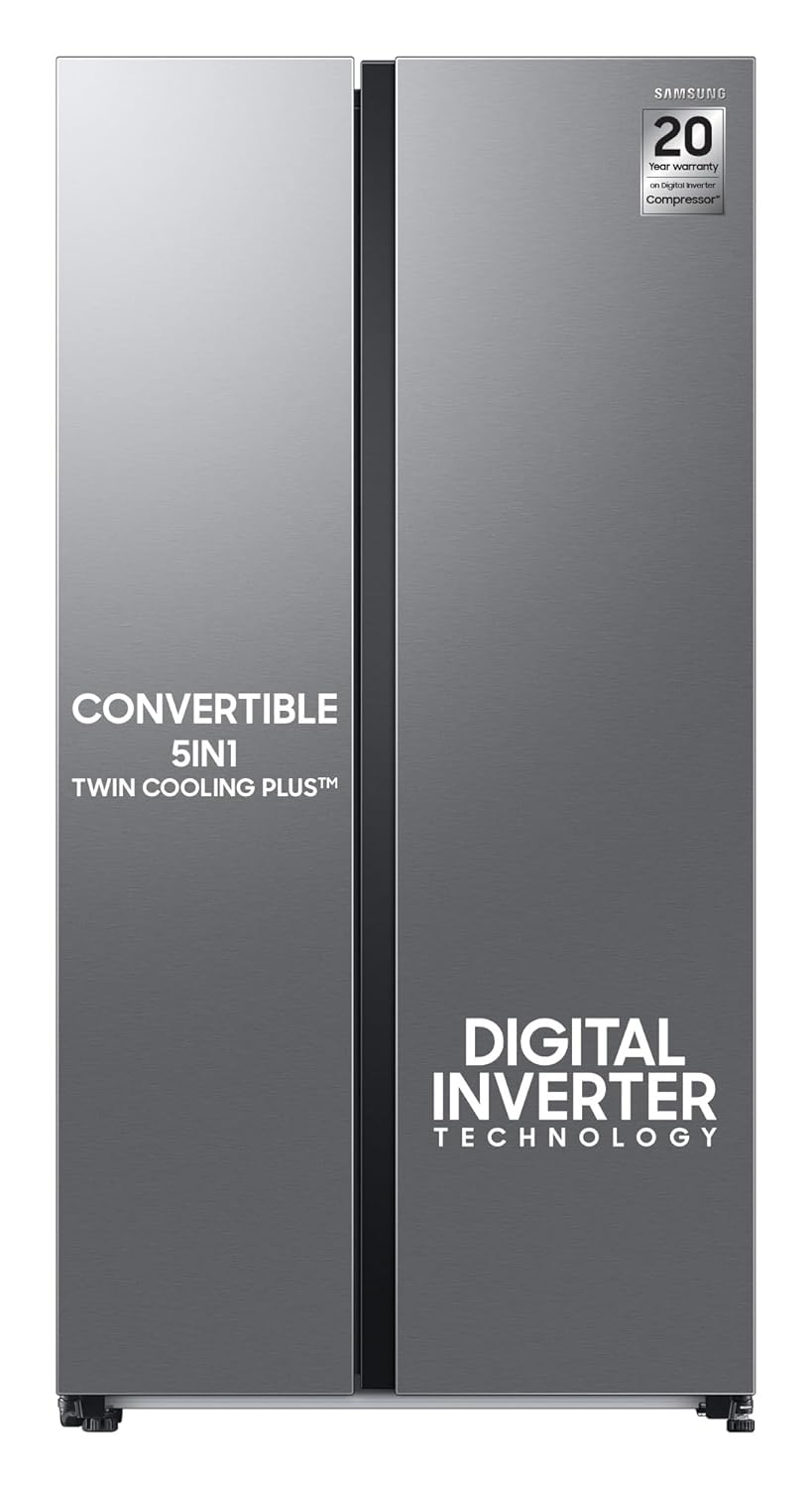 Samsung 653L WI-FI Enabled SmartThings Side By Side Inverter Refrigerator (RS76CG8113SLHL, EZ Clean Steel)