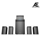 Panasonic SC-HT550GW-K 5.1 Ch Home Theatre with Real Surround Sound, 150 W, Bluetooth, USB, AUX, RCA, Powerful Subwoofer, Wall mountable Speakers, Remote for Volume &amp; Bass Control (Black)