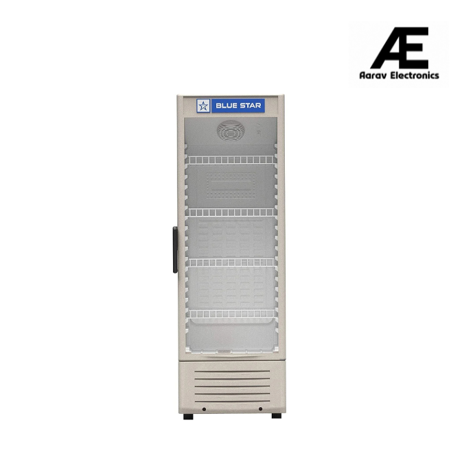 Blue Star SC300F 300 Litres Single Door Frost Free Visi Cooler | Glass Door | Adjustable Shelves | Grey
