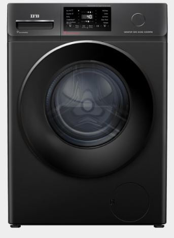 IFB 8 kg 5 Star with Steam Refresh program, 9 Swirl Wash, Eco Inverter, Touch Panel with AI Fully Automatic Front Load Washing Machine with In-built Heater Black  (SENATOR BXN 8012 CMS)