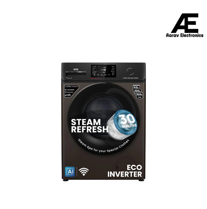 IFB 8 Kg 5 Star Powered by AI with 9 Swirl Wash, WiFi, Fully Automatic Front Load Washing Machine (SENATOR MBN 8012 CMS, Steam Refresh Program with Eco Inverter, Mocha)