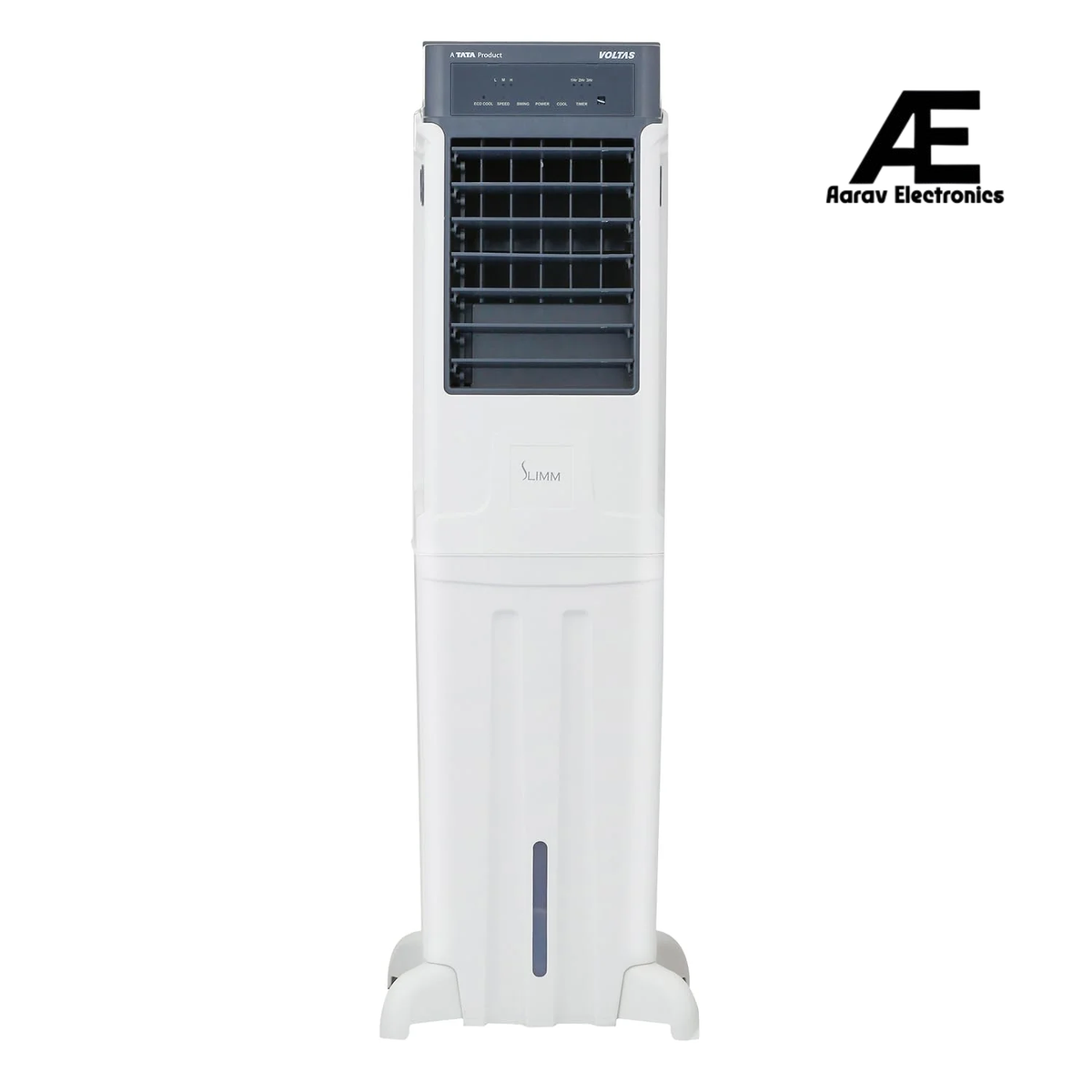 Voltas Slimm 35T Tower Air Cooler for Home, Honey Comb Cooling Pads with 3 Speed Control Functions, 35 Litres, White