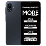 Samsung Galaxy A07 5G (4GB RAM, 128GB Storage) | MediaTek Dimensity 6300 | 6000mAh Battery | 120Hz Display | Black