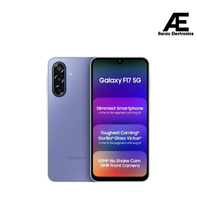 Samsung Galaxy F17 5G (4GB RAM / 128GB Storage) 6x OS Upgrades | AMOLED Display | Corning Gorilla Glass Victus & IP54 (Violet Pop)