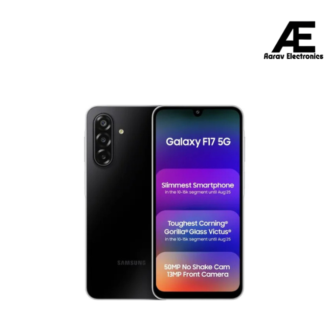 Samsung Galaxy F17 5G (4GB RAM / 128GB Storage) 6x OS Upgrades | AMOLED Display | Corning Gorilla Glass Victus & IP54 (Neo Black)