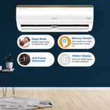 Voltas 1 Ton, 5 Star Inverter Smart Air Split AC (Copper, IoT Enabled, 5-in-1 Adjustable Mode, Anti-Dust Filter, 125V Vertis Smart Elite Gold, White)