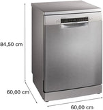 Bosch SMS6HMI01I Series 6 Free-Standing Dishwasher | 15 Place Settings | Home Connect (Wi-Fi Enabled) | Extra Clean Zone | VarioSpeed Plus | Heat Exchanger Drying | Anti-Fingerprint Finish | Energy Efficient | Silver Inox