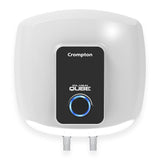 Crompton Solarium Qube 10-L 5 Star Rated Storage Water Heater (Geyser) with Free Installation and Connection Pipes (White)