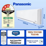 Panasonic 2 Ton 3 Star Wi-Fi Inverter Split AC CS/CU-SU24ZKYWA with 7-in-1 Convertible, True AI, PM 0.1 Filter, 4-Way Swing & Copper Condenser (open box / without box)