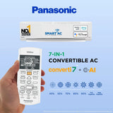 Panasonic 2 Ton 3 Star Wi-Fi Inverter Split AC CS/CU-SU24ZKYWA with 7-in-1 Convertible, True AI, PM 0.1 Filter, 4-Way Swing & Copper Condenser (open box / without box)