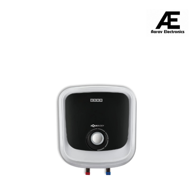 Usha Aquabuddy 25 Litre Storage Water Heater with Free Installation (White Black)