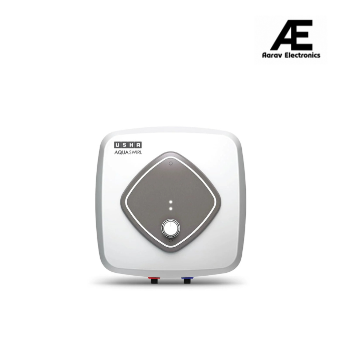 Usha Aqua Swirl 25 Litre 5 Star Storage Water Heater with Copper Heating Element (White Grey)