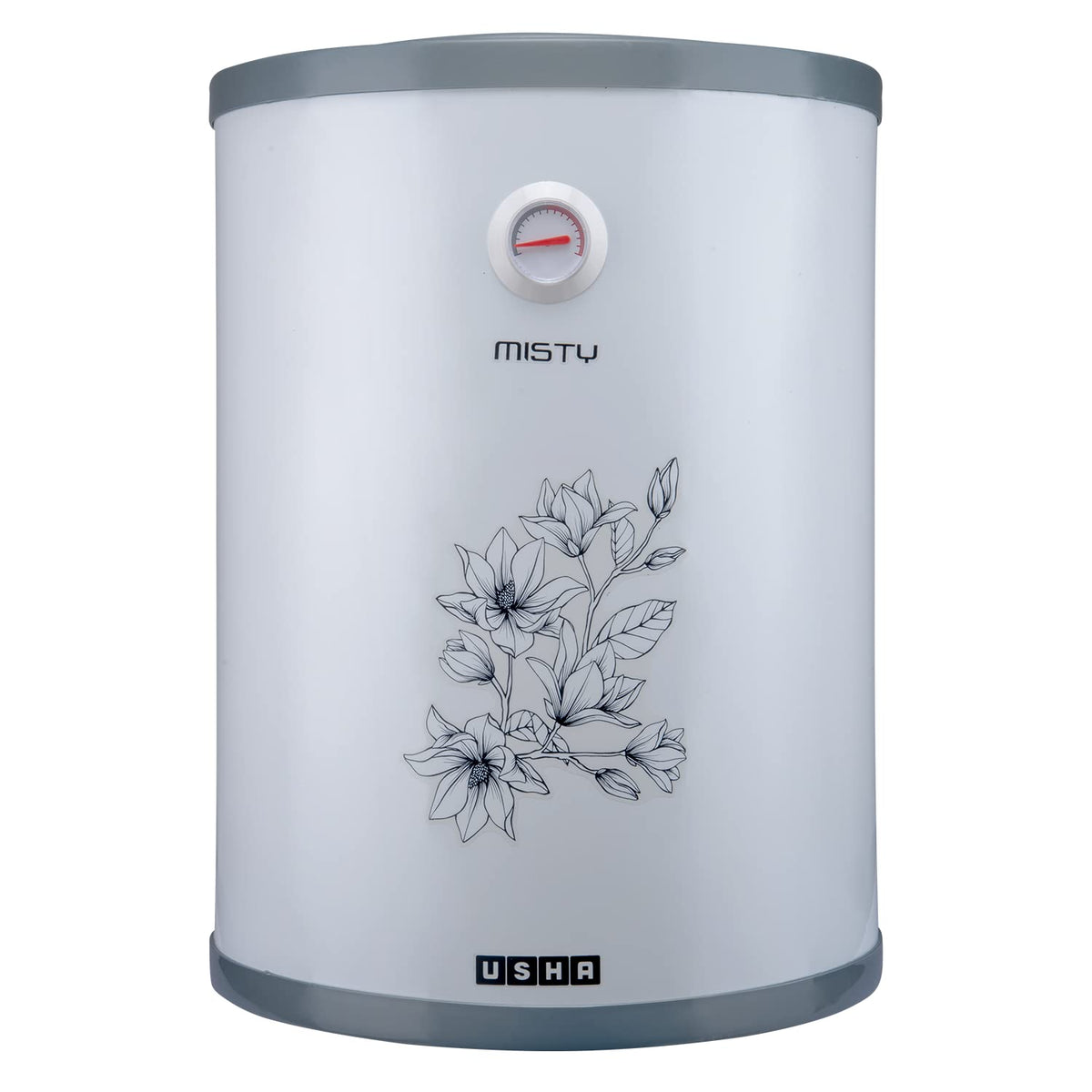 Usha Misty 25 Ltr 2000-Watt 5 Star Storage Water Heater (Grey Magnolia),With Free Installation And Connection Pipes
