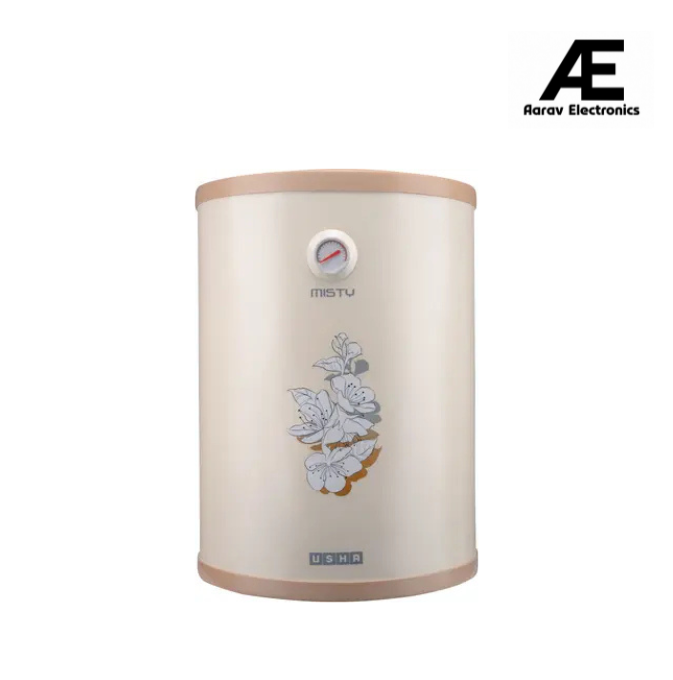 Misty 50L Storage Water Heater (Ivory Cherry Blossom) | 2000W | Copper Heating Element | 5-Star Rated | Vertical Mount | Dry Heating Protection | Glassline Coated Tank