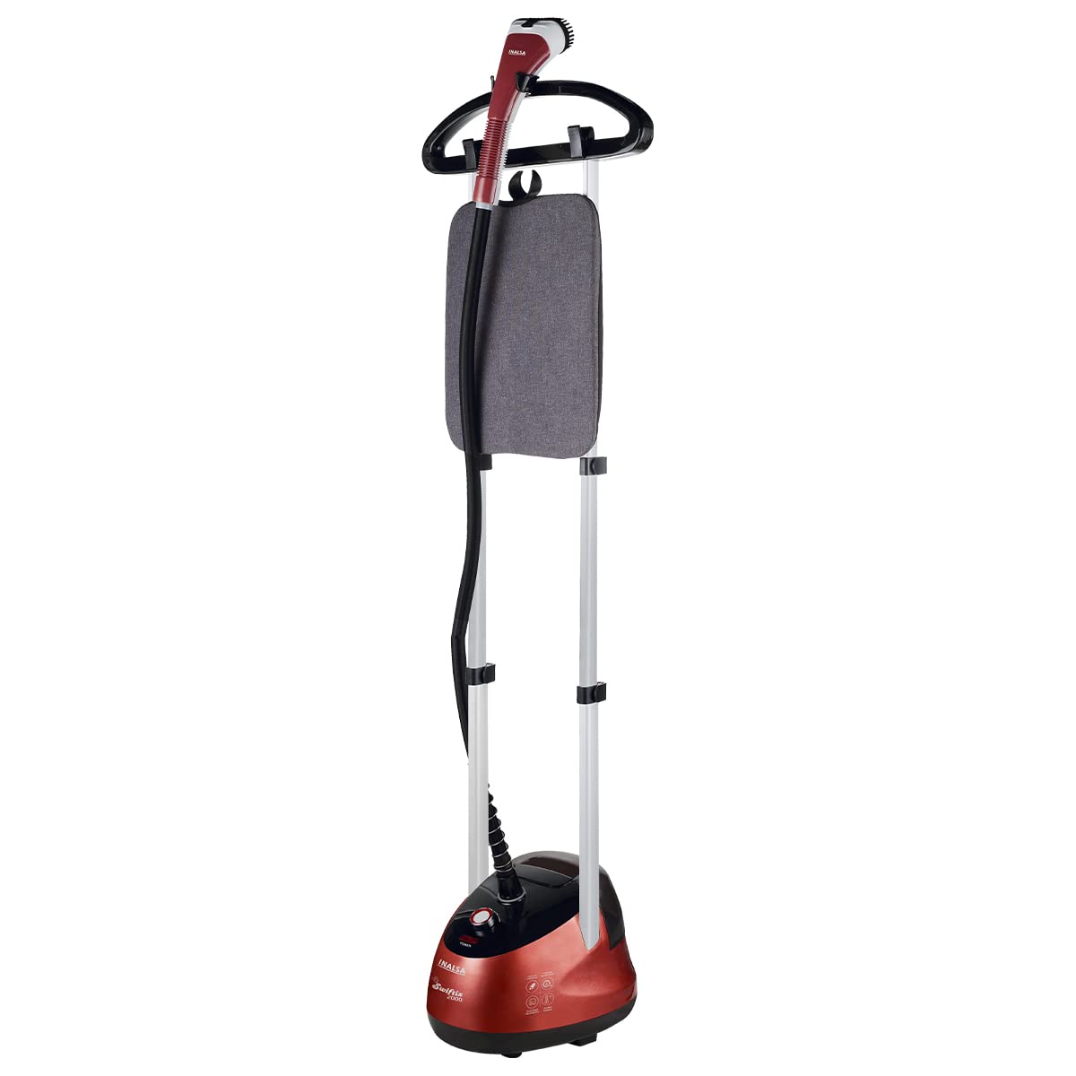 INALSA Standing Garment Steamer 2000 W|Double Pole With 90° &amp; 180° Adjustable Ironing Board |Adjustable Pole Height|2.2 L Water Tank|45 Sec Heat Up Time|32g/min Steam Output |2 Y Warranty,Swiftix 2000