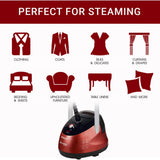 INALSA Standing Garment Steamer 2000 W|Double Pole With 90° &amp; 180° Adjustable Ironing Board |Adjustable Pole Height|2.2 L Water Tank|45 Sec Heat Up Time|32g/min Steam Output |2 Y Warranty,Swiftix 2000
