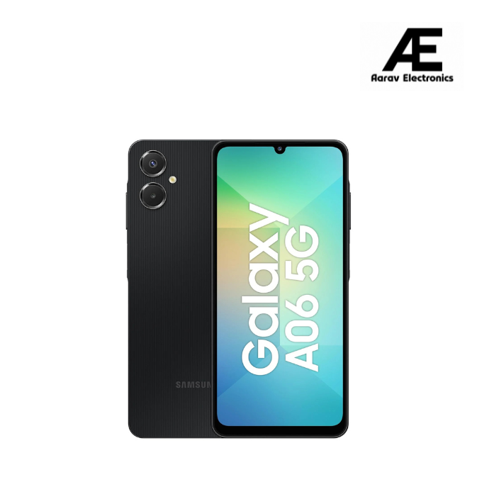 Samsung Galaxy A06 5G (Black, 4GB RAM, 128GB Storage) | 50MP Dual Camera | 4 Gen OS Upgrades | IP54 Rating | Voice Focus