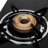 Faber 3 Burner Gas Cooktop with Brass Burners, Manual Ignition & Tempered Black Glass – HOB COOKTOP DAISY 3BB BK