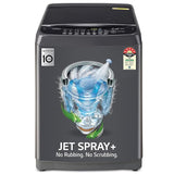 LG 10 Kg 5 Star Inverter TurboDrum Fully Automatic Top Loading Washing Machine Appliance (T10SJMB1Z, Jet Spray+, Smart Closing Door, Middle Black)