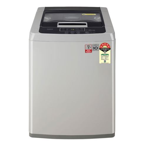 LG 7.5 Kg Fully Automatic Top Loading Washing Machine with Smart Inverter Technology, T75SKSF1Z Middle Free Silver