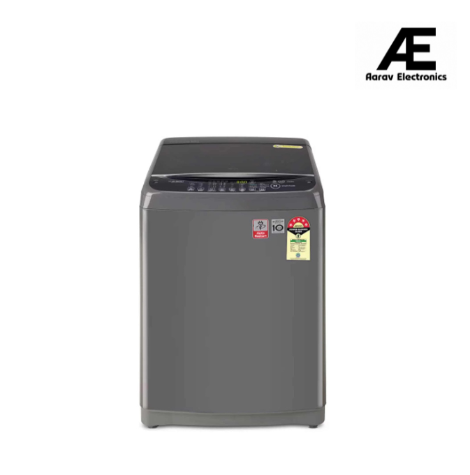 LG 8 Kg 5 Star Inverter TurboDrum Fully Automatic Top Loading Washing Machine (T80AJMB1Z, Jet Spray+, Smart Closing Door, Middle Black)