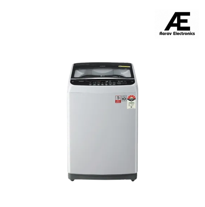 LG 8 kg 5 Star Inverter Fully Automatic Top Load Washing Machine (T80SNSF1Z.ASFQEIL, Stainless Steel Tub, Silver)