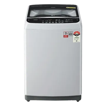 LG 8 kg 5 Star Inverter Fully Automatic Top Load Washing Machine (T80SNSF1Z.ASFQEIL, Stainless Steel Tub, Silver)