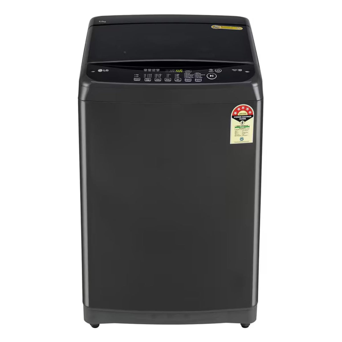 LG 8Kg Top Load Washing Machine, Smart Inverter Motor, Middle Black, 5 Star