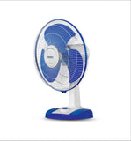 USHA Striker Plus Table Fan | 400MM Sweep Size | 2100 RPM | Jerk-Free & Uniform Oscillation | Aerodynamic Blade Design for High Air Delivery | Anti-Rust Protection | 100% Copper Motor | (Blue)
