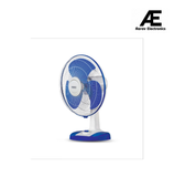 USHA Striker Plus Table Fan | 400MM Sweep Size | 2100 RPM | Jerk-Free & Uniform Oscillation | Aerodynamic Blade Design for High Air Delivery | Anti-Rust Protection | 100% Copper Motor | (Blue)
