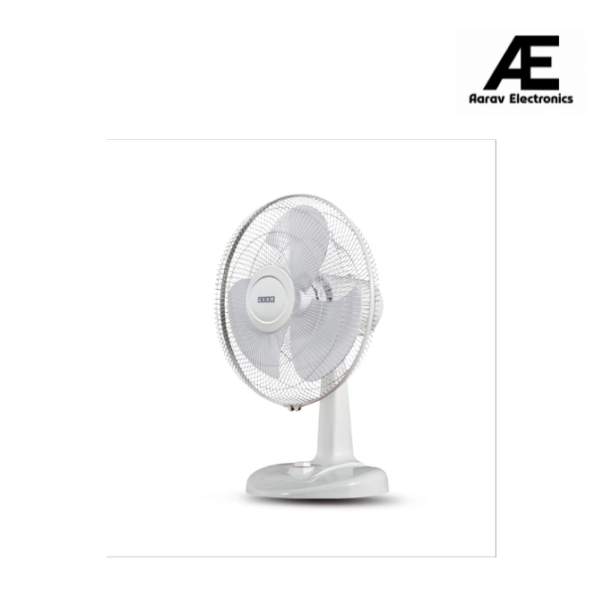 USHA Striker Plus Table Fan | 400MM Sweep Size | 2100 RPM | Jerk-Free & Uniform Oscillation | Aerodynamic Blade Design for High Air Delivery | Anti-Rust Protection | 100% Copper Motor | (White)