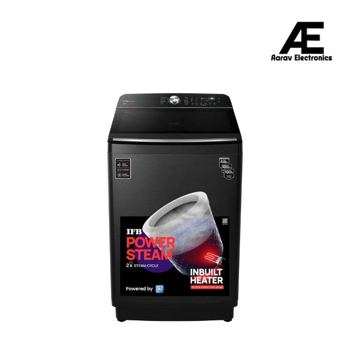 IFB 12 Kg 5 Star with DeepClean® Technology, AI Powered, Fully Automatic Top Load Washing Machine (2025 Model, TL121BL4SN, PowerSteam®, Inbuilt Heater, 5D Wash, Aqua Energie, Black VCM)