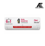 LG 2 Ton 3 Star DUAL Inverter Split AC (Copper, AI Convertible 6-in-1, Diet Mode+, Faster Cooling &amp; Energy Saving, 4 Way Swing, HD Filter with Anti-Virus Protection, US-Q24ENXE, White)