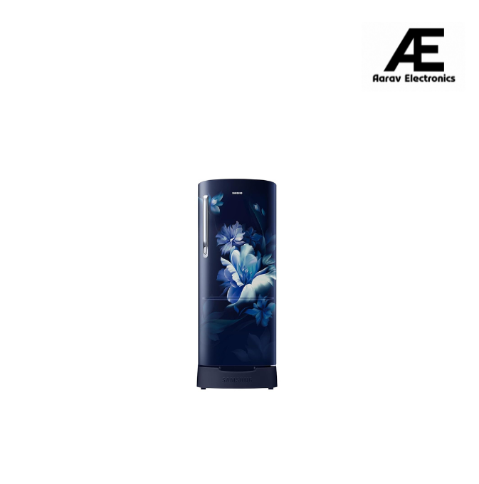 Samsung 183 L, 3 Star, Digital Inverter, Direct-Cool Single Door Refrigerator (RR20H2823UZ/NL, Midnight Blossom Blue, Base Stand Drawer, Single Touch Defrost, 2026 Model)