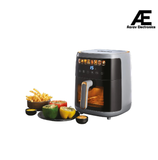 Usha iChef Smart Air Fryer 5L | 1500 Watt | 10 in 1 Functions | 8 Preset Menu | Turbo Air Circulation |360° View | Illuminated chamber | Oil Free Cooking | Digital display With Touch Panel (Blue)