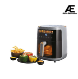 Usha iChef Smart Air Fryer 5L | 1500 Watt | 10 in 1 Functions | 8 Preset Menu | Turbo Air Circulation |360° View | Illuminated chamber | Oil Free Cooking | Digital display With Touch Panel (Blue)