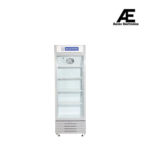 Blue Star VC400A 385L Single Door Visi Cooler with Toughened Glass Door, Adjustable Shelves, LED Lighting & R600a Refrigerant, White