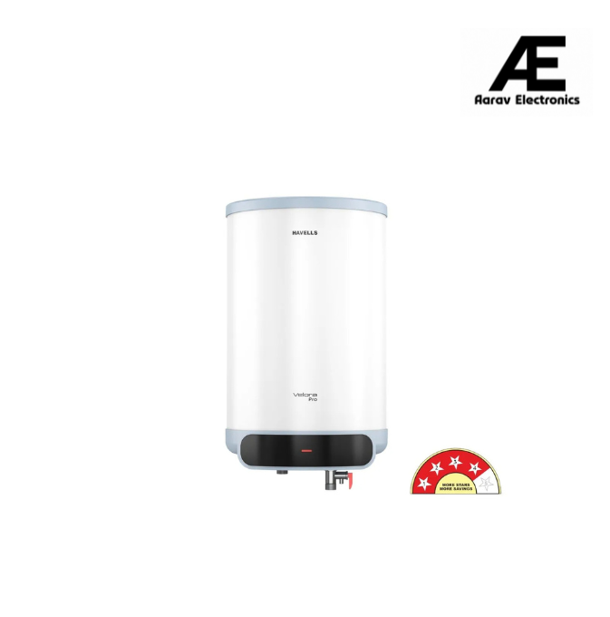 Havells Velora Pro 15L Storage Water Heater (Geyser) | Mcoloy Heating Element | Feroglas Tank | High Pressure 0.8 MPa | Whirlflow Tech | 2000W | 7 Yr Tank Warranty