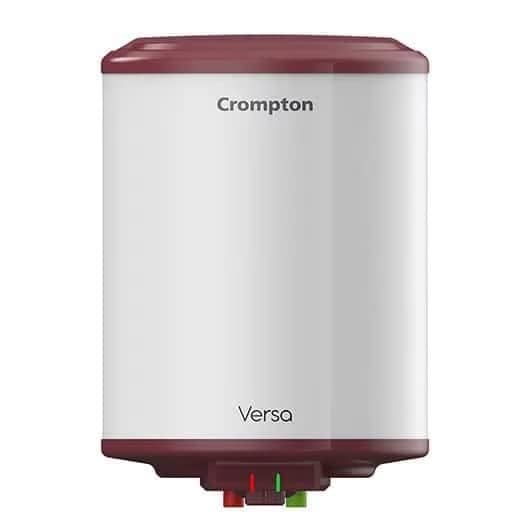 Crompton Versa ASWH-3525 25-Litre 5 Star Rated Storage Water Heater (Geyser) with Free Installation And Pipe (White),Wall 7 Year warranty on Tank