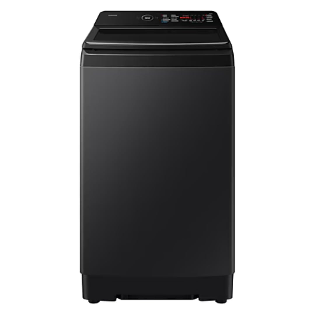 Samsung 8.0 kg 5 Star AI Control Top Load Washing Machine with Heater, Eco Bubble, Hygiene Steam, Wi-Fi Enabled (WA80F08B3B, Black Caviar)