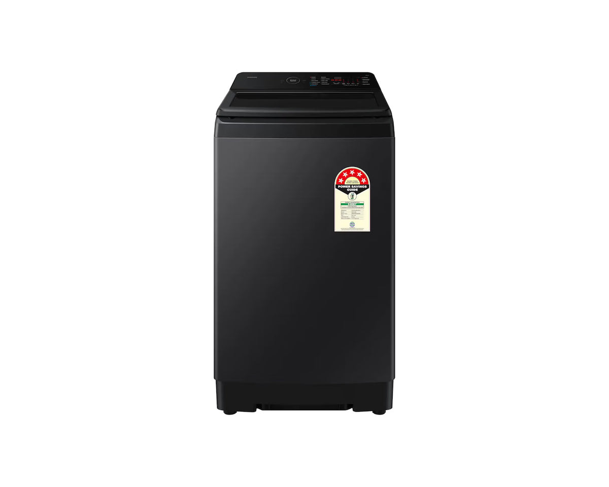 Samsung 8 Kg, 5 Star, AI Energy Mode Wash, Ecobubble, AI VRT+, Super Speed, Soft Closing Door, Wi-Fi, Digital Inverter, Fully-Automatic Top Load Washing Machine (WA80F08S2BTL,  Black Caviar)