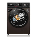 IFB 9/6/3 kg Fully Automatic Washer Dryer Refresher with Steam Refresh, AI Powered, 100% Dry Clothes, 9 Swirl Wash Mimic Handwashing, WiFi &amp; Eco Inverter Motor (WDR EXECUTIVE ZMN 9/6/3, Mocha)