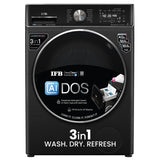 IFB 11/7/3 kg Fully Automatic Washer Dryer Refresher with Steam Refresh, AI DOS, 100% Dry Clothes, 9 Swirl Wash Mimic Handwashing, WiFi &amp; Eco Inverter Motor (WDR Executive Plus ZBG, Black)