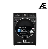 IFB 11/7/3 kg Fully Automatic Washer Dryer Refresher with Steam Refresh, AI DOS, 100% Dry Clothes, 9 Swirl Wash Mimic Handwashing, WiFi &amp; Eco Inverter Motor (WDR Executive Plus ZBG, Black)