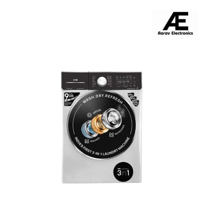 IFB Laundrimagic 3-in-1 8.5/6.5/2.5 Kg Inverter Washer Dryer Refresh(Executive ZXS, Silver)