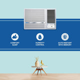 Blue Star 1 Ton 2 Star, Window AC (Copper, 2 Way Swing, Multi Sensors, Blue Fins, Self Diagnosis, WFA312LXU, White)