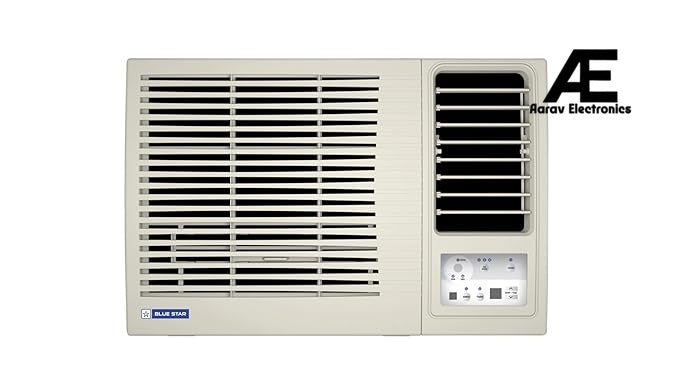Blue Star 0.8 Ton 3 Star Fixed Speed Window AC (Copper, Turbo Cool, Fan Modes-Auto/High/Medium/Low, Hydrophilic Blue Fins, Dust Filters, Self-Diagnosis, WFD309L, White) (Open / Without Box)