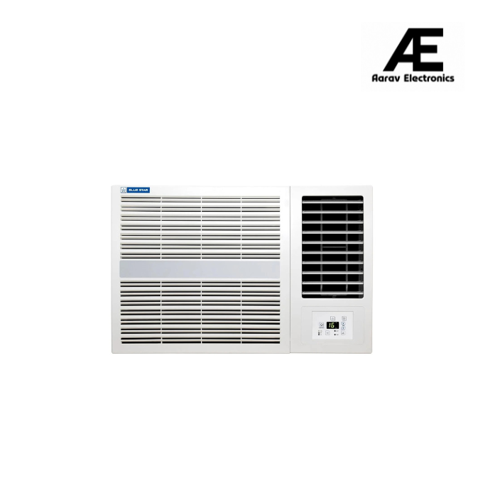 Blue Star 2 Ton 3 Star Fixed Speed Window AC (Copper, Turbo Cool, Fan Modes-Auto/High/Medium/Low, Hydrophilic Blue Fins, Dust Filters, Self-Diagnosis, WFD324E, White)