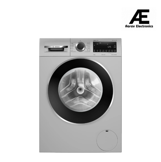 Bosch 8 kg 5 Star Fully-Automatic Front Loading Washing Machine (WGA2341SIN, Silver, AI active water plus, In-Built Heater)